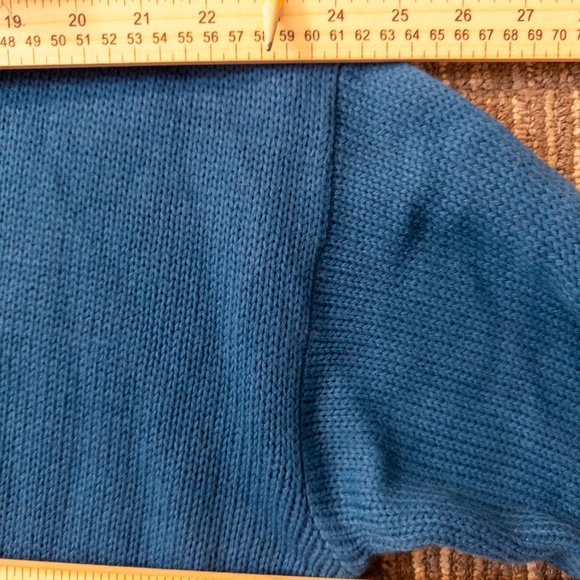 Twiggy London Womens Size 2X Knit Sweater Teal Cowl Neck Oversize Pullover Soft - Picture 8 of 9